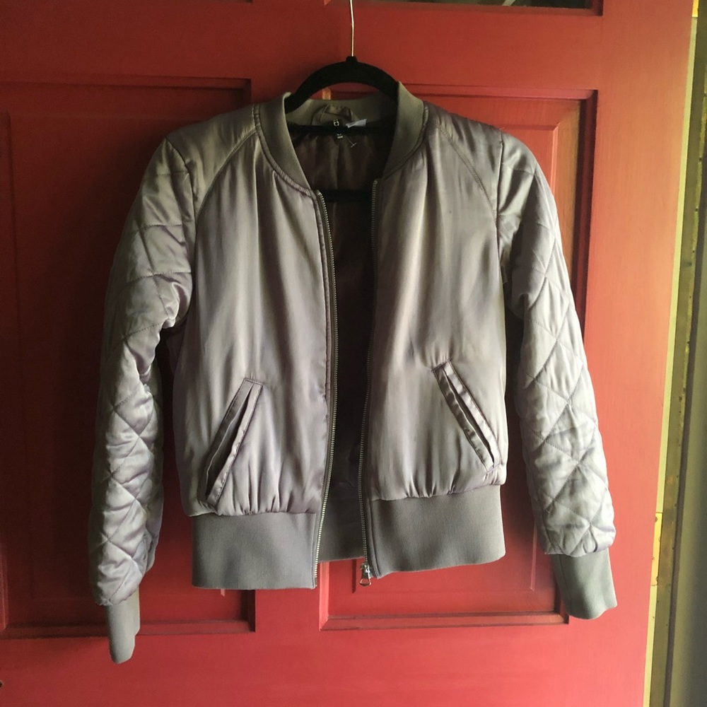 Silver-Plum Cropped Jacket